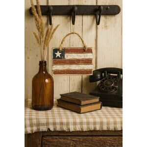 Rustic Farmhouse Country Home Wall Decor Small U.S. Flag Wooden Distressed